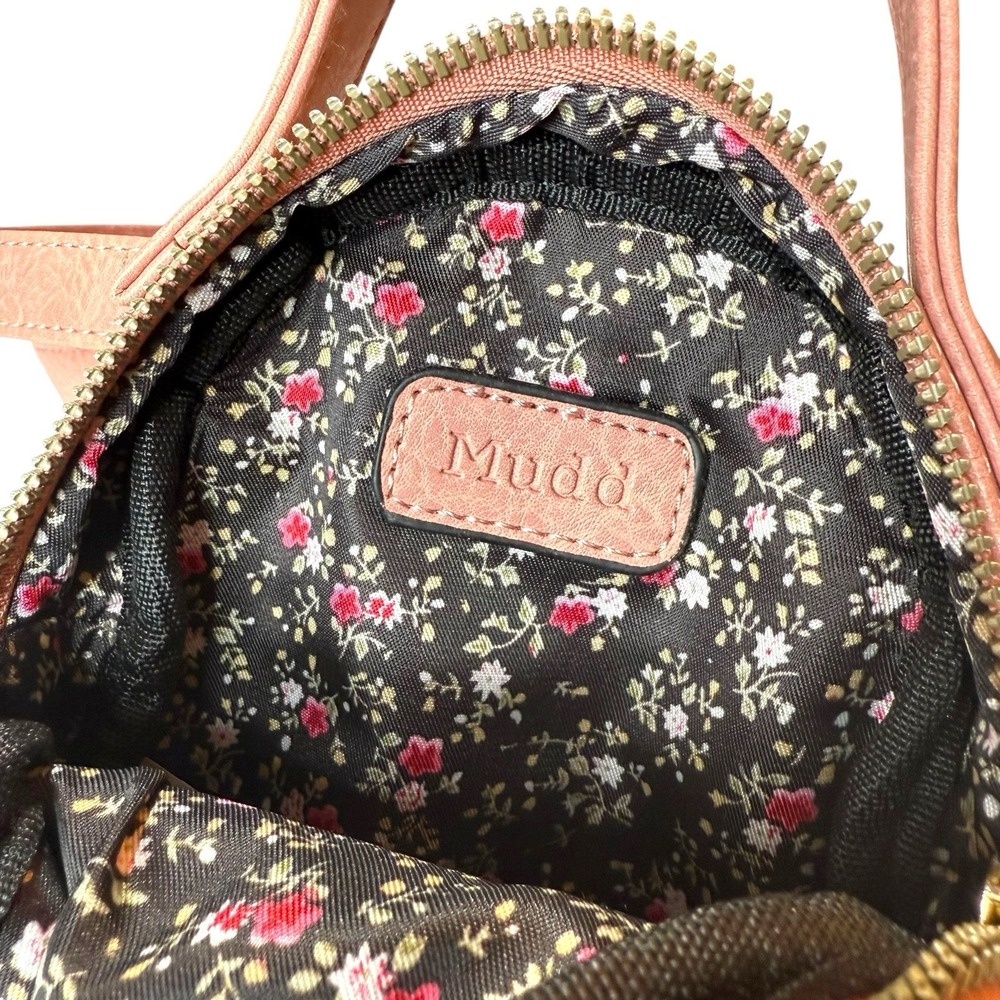 Vintage MUDD Crossbody Bag Purse Mini Backpack Logo 90's Y2K Pink Quilted - Picture 6 of 9